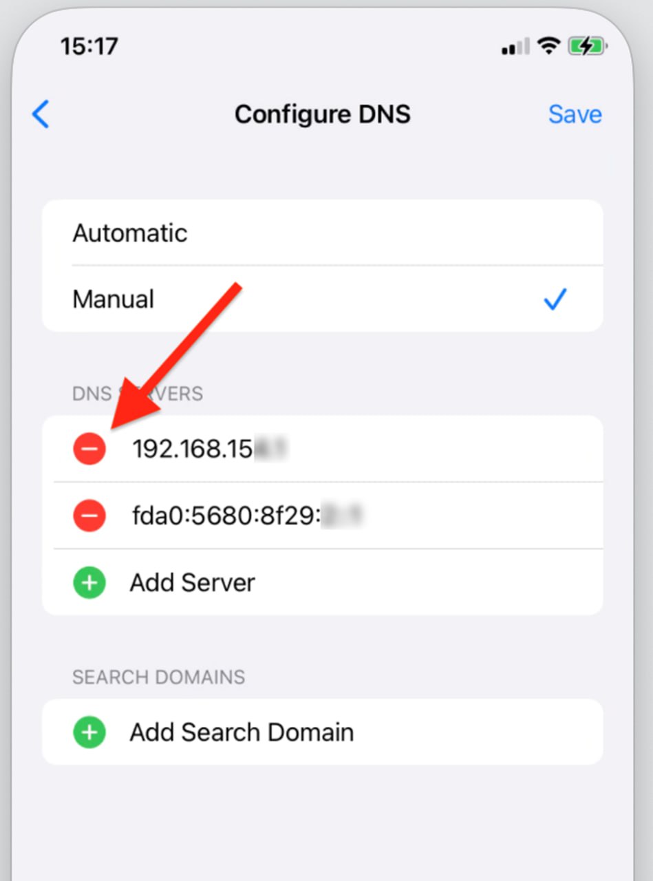 تایپ آی پی آدرس جدید برای تغییر DNS