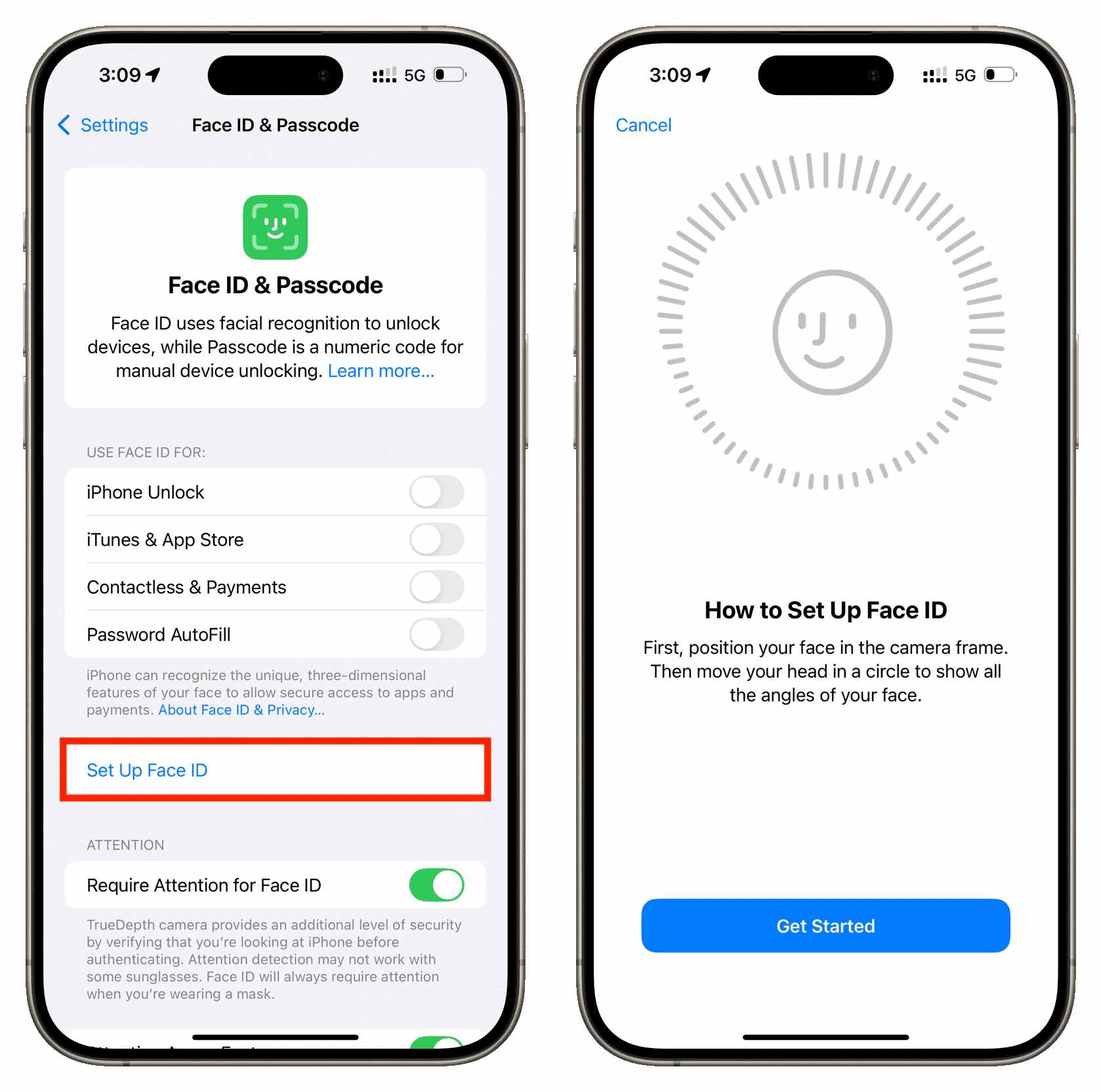 آموزش تنظیم دو فیس آیدی برای اپل
