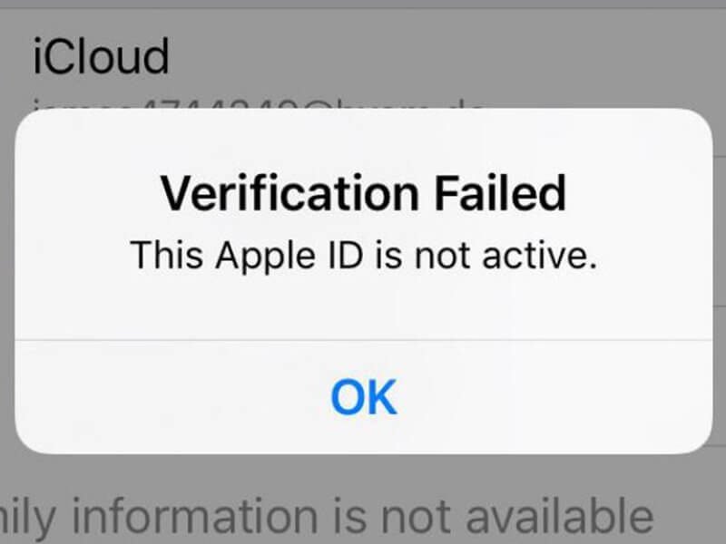 This Apple ID is not active