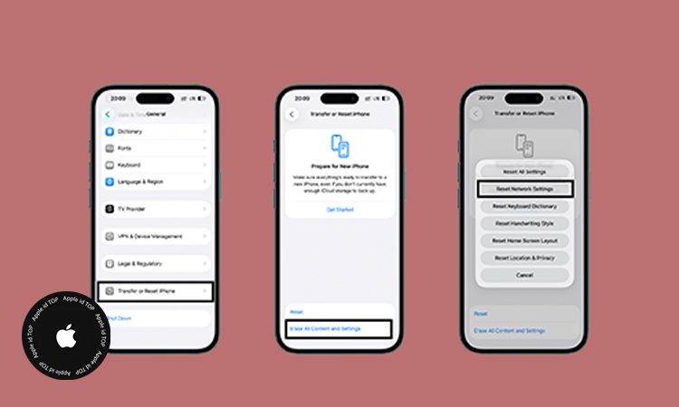 مراحل انجام روش ریست کردن اینترنت در آیفون